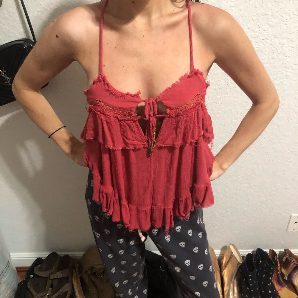 Free people red top